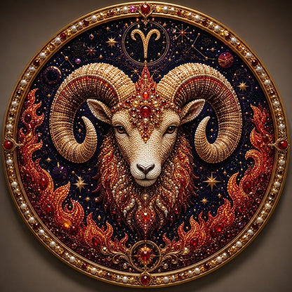 🔥 LAST DAY 49% OFF – ✨ Premium 3D Pearl 12 Zodiac Signs Art Kit | Luxury Flocked Canvas with Scratch-Resistant Non-Fading Pearl Beads DIY Handmade Astrology Decor ♈🌙💎