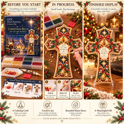 ✝️ Christmas Scripture Pearl Painting Cross DIY Kit Collection