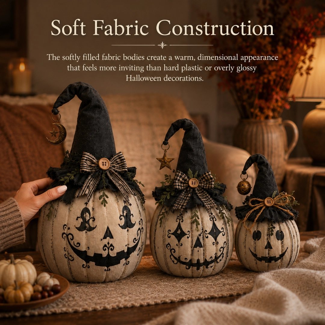 Vintage Witch Pumpkin Trio