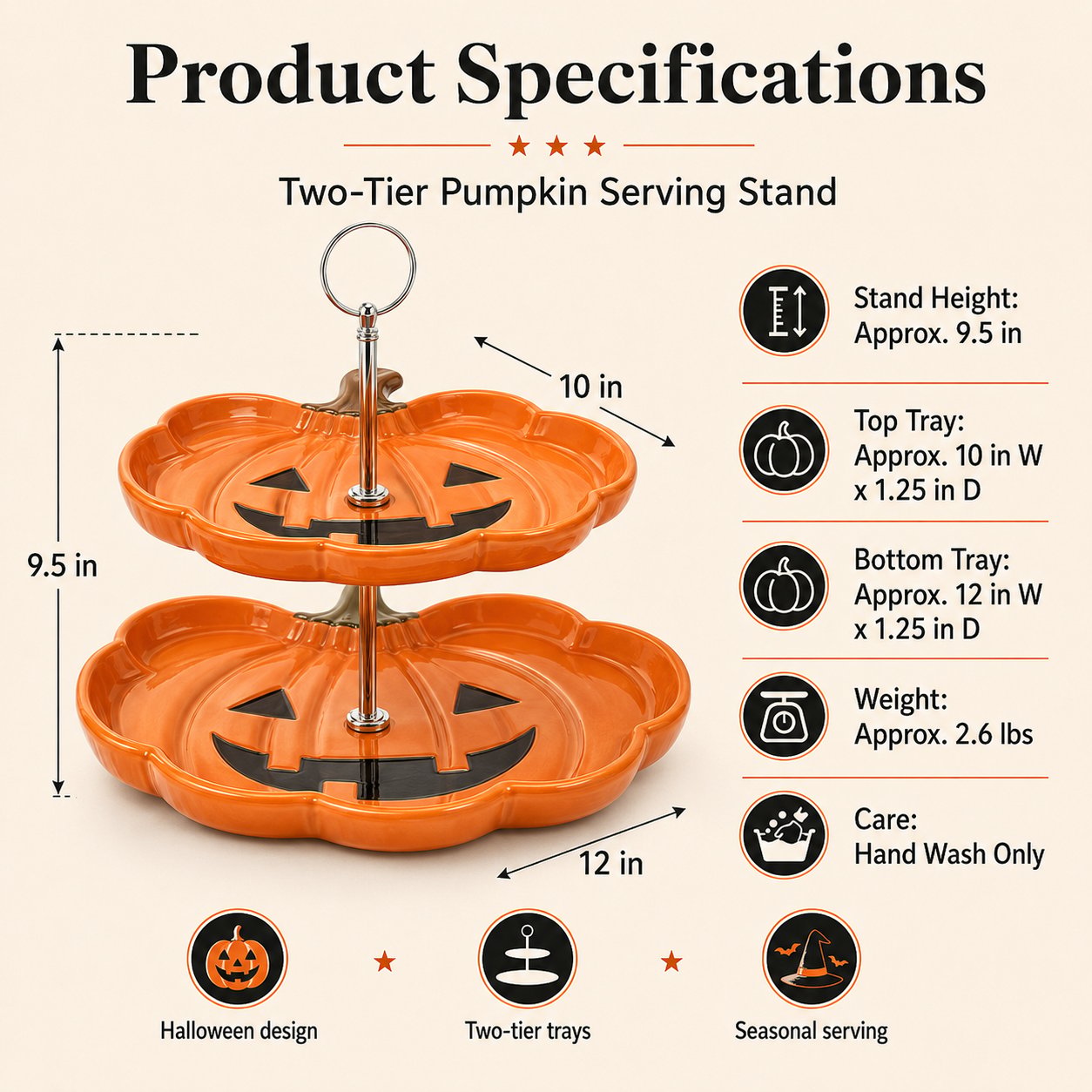 Two-Tier Ghost Serving Stand