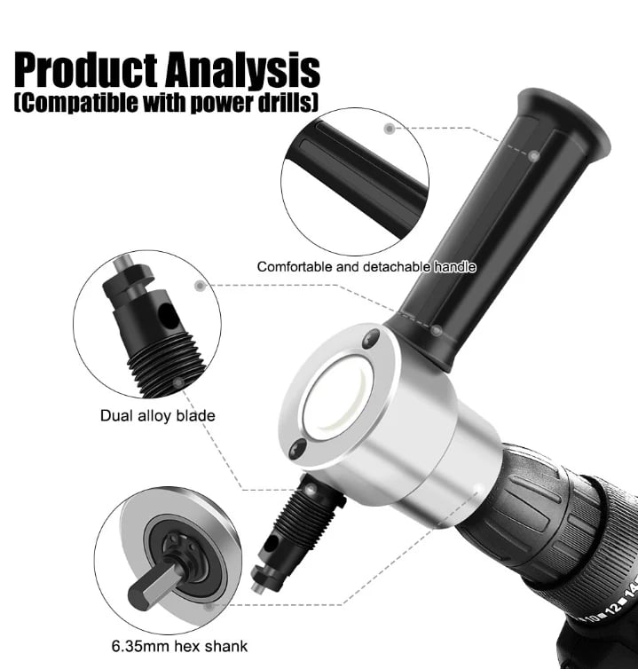 🔩 Double Head Metal Sheet Nibbler Cutter