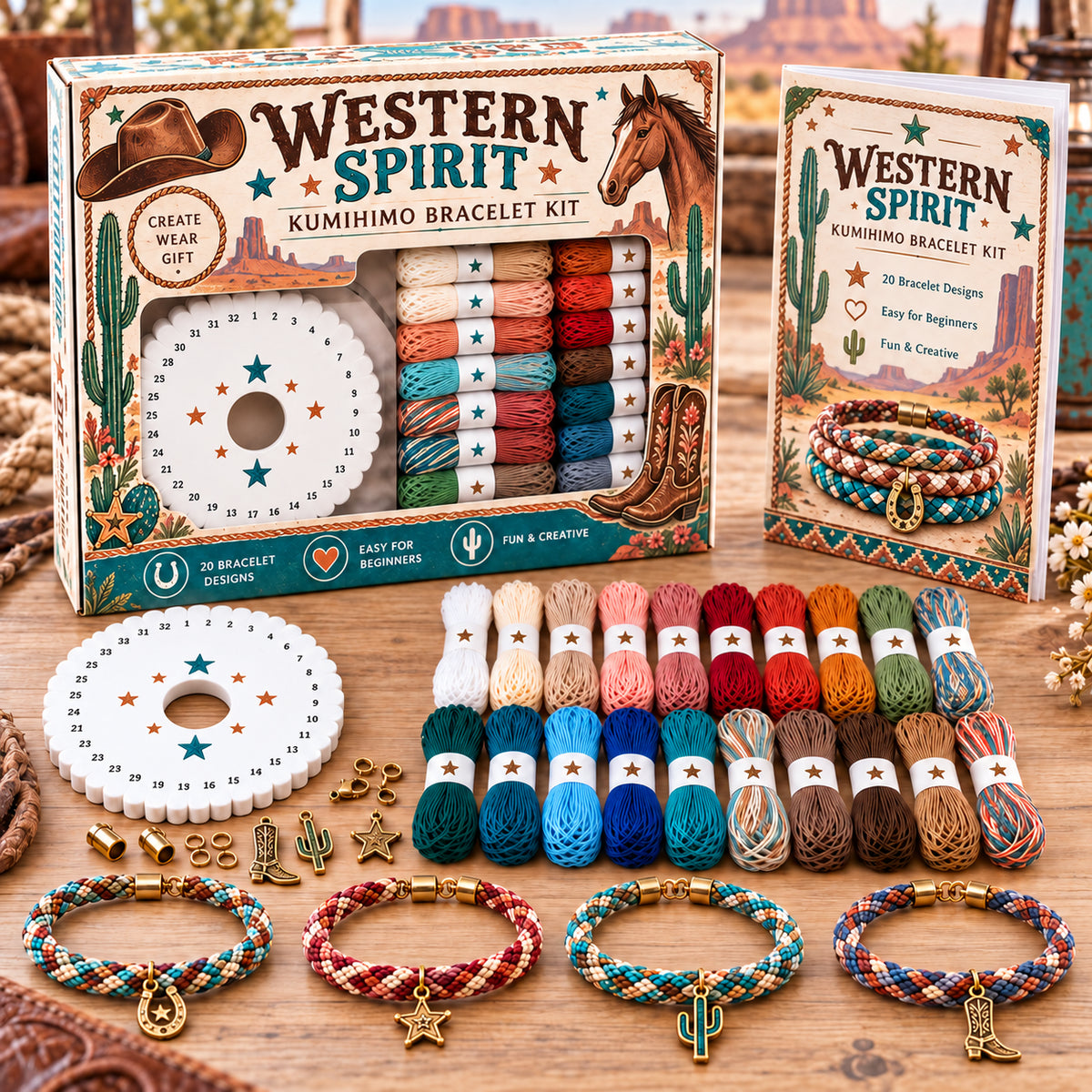 🔥50% Off Last Day - BUY 3 GET 1 FREE🌸Cottage Garden Kumihimo Bracelet Making Kit – DIY Braided Friendship Bracelets & Creative Gift Set