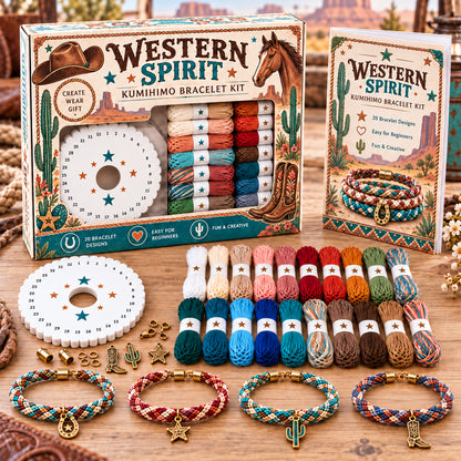 🔥50% Off Last Day - BUY 3 GET 1 FREE🌸Cottage Garden Kumihimo Bracelet Making Kit – DIY Braided Friendship Bracelets & Creative Gift Set