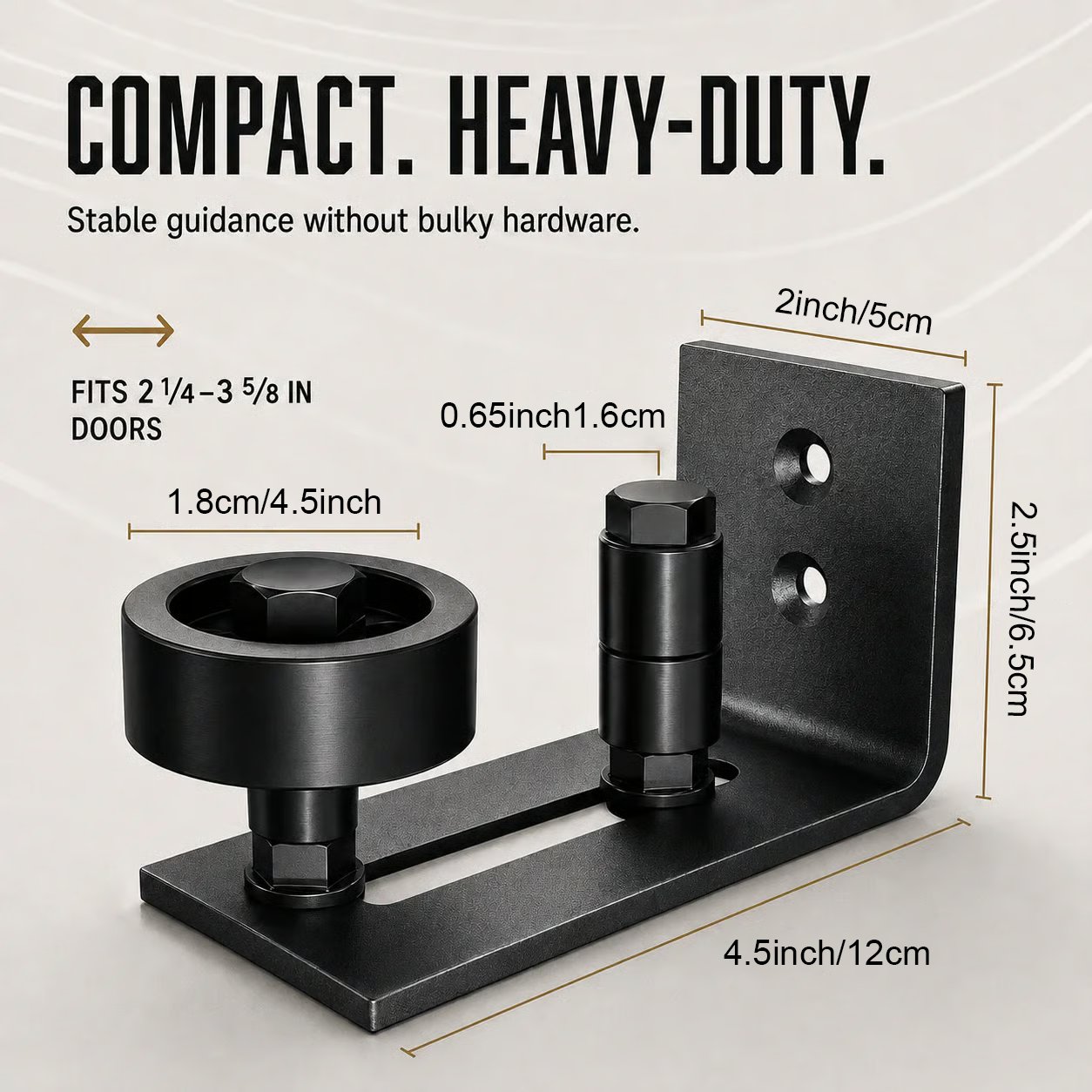 🚪8-in-1 Adjustable Barn Door Floor Guide – Wall-Mount Stay Roller for Smooth, Stable Sliding
