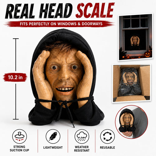 👀 'Stranger' Peeper – Creepy Halloween Window & Doorway Prank Decoration 🎃