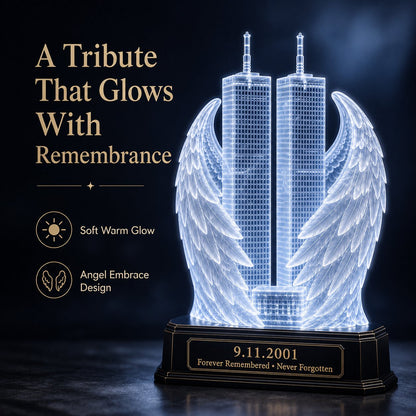 🪽 9/11 Twin Towers Memorial Light A Tribute to 2,977 Lives Lost — Forever Remembered, Forever Honored