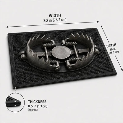 ⏳ Last Day 49% OFF –  😂  3D Bear Trap Illusion Doormat | Hyper-Realistic Rusted Trap Design with Soft Flexible Rubber, Detailed Teeth & Spring Effects 😱✨