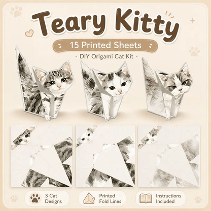Kitty World 3D Cat Origami Kit