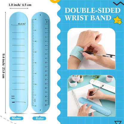 6 Pcs Silicone Bracelet to Do List Slap Silicone Reminder Bracelet Reusable Wearable Wrist Waterproof for Work Wrist Strap