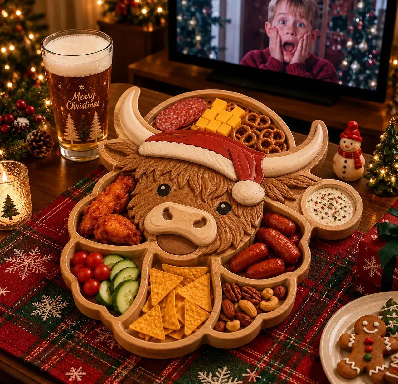⏳ Last Day 49% OFF – 🎄Christmas Character Snack Serving Tray | 11 Festive Divided Designs for Crackers, Cheese, Fruit, Candy & Holiday Treats 🍿