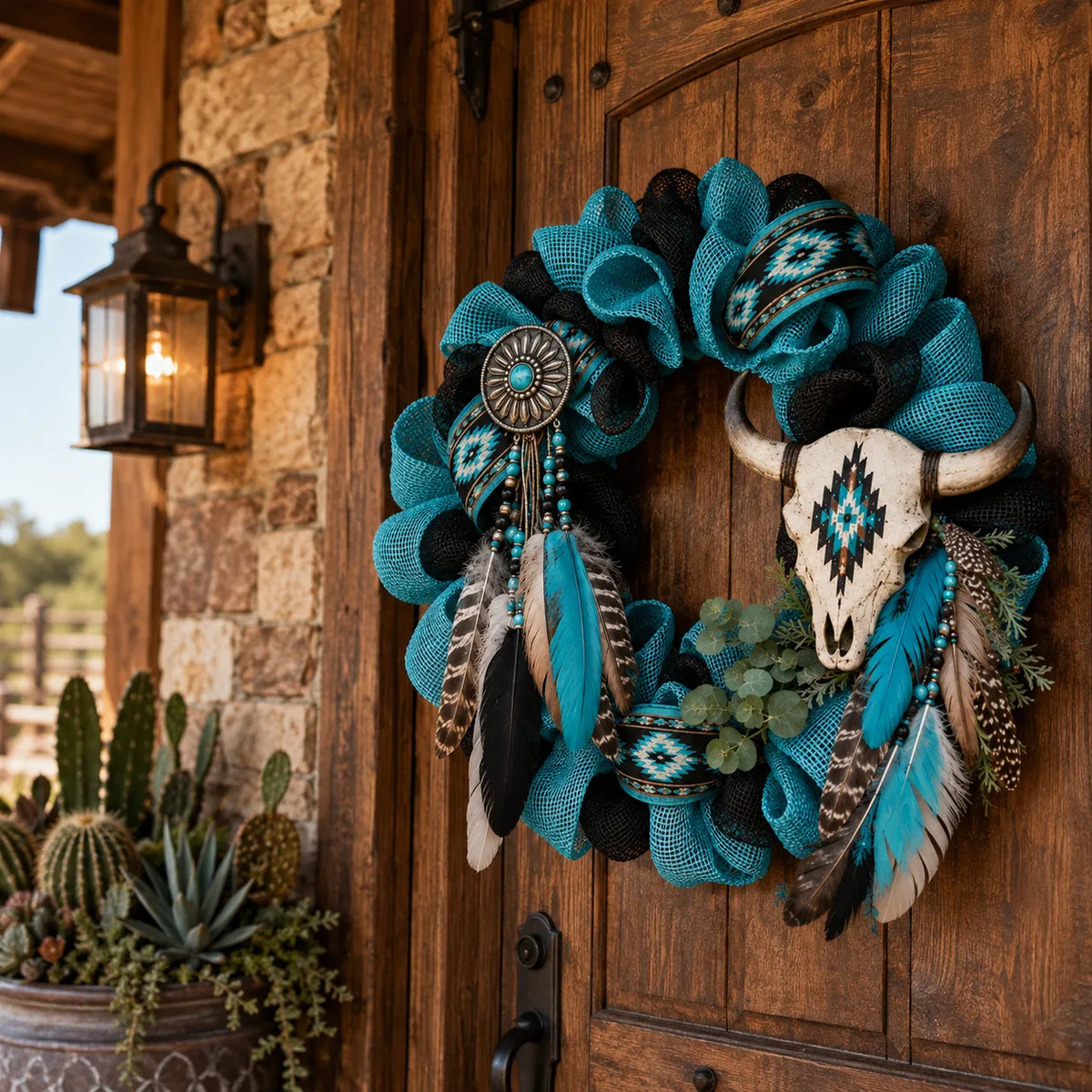 🏜️Boho Southwestern Front Door Wreath