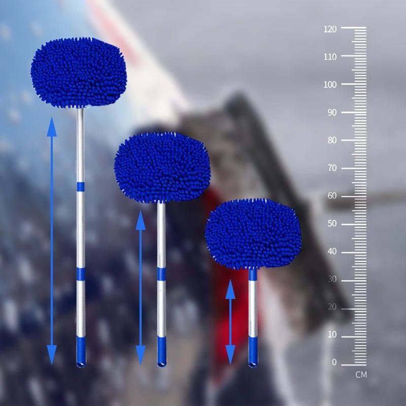🎉⏳Time-Limited Special⏰Durable Aluminum Long Handle Telescopic Car Wash Mop – Soft Microfiber, Scratch-Free & Adjustable Length ✨