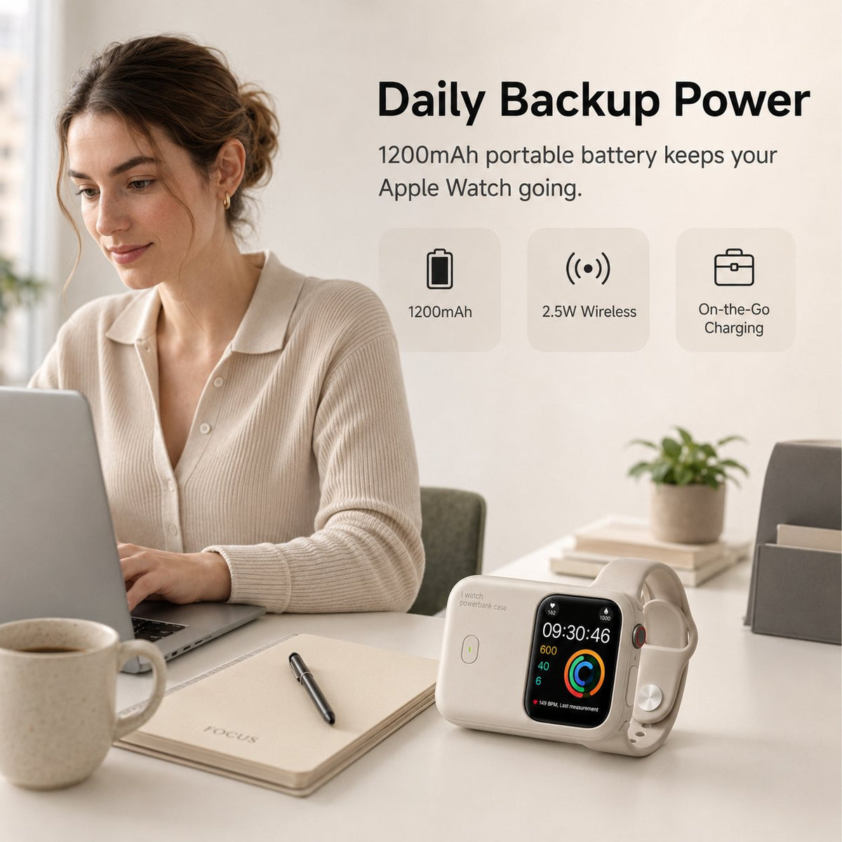 📍⌚ Portable Apple Watch Power Bank