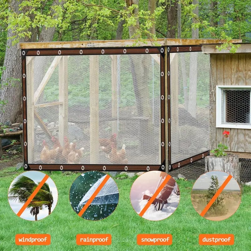 ⏰Limited Stock 60% OFF🌞💦🌊 Transparent Outdoor Protection System—Outdoor Cover with Metal Grommets💧