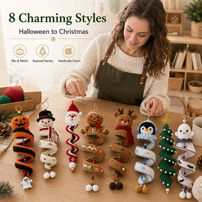 Crochet Christmas Spiral Ornament DIY Kit