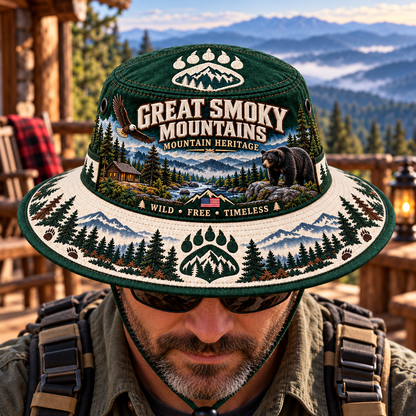 🐻🌲 Great Smoky Mountains Heritage Boonie Hat — Wild, Free & Timeless