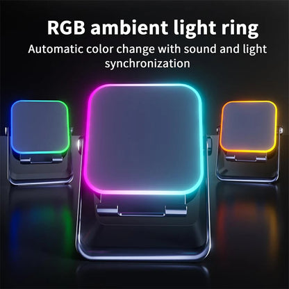 🎶📱 5-in-1 Wireless Induction Speaker & Adjustable Phone Stand