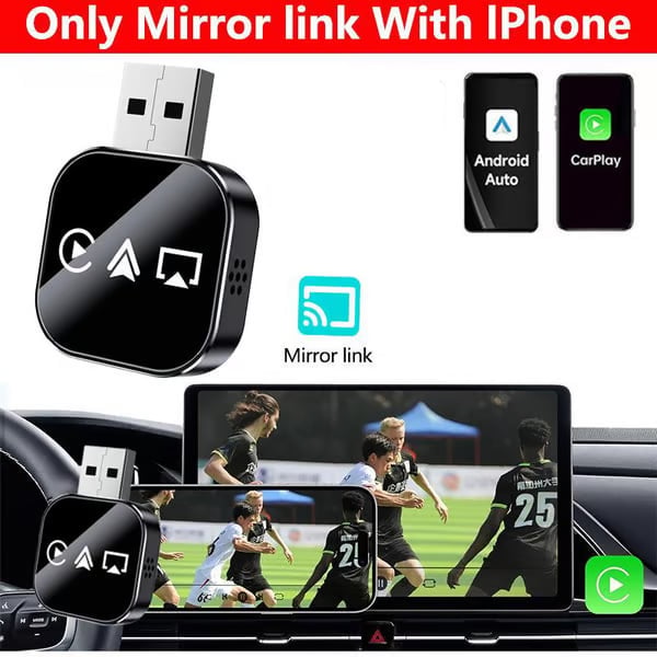 Android 2026 Upgrade 3 in 1 Screen Mirror  Phone, wired to wireless Carplay adapter