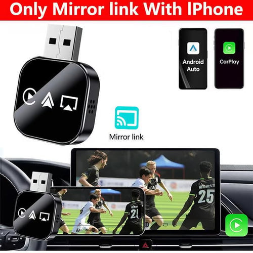 Android 2026 Upgrade 3 in 1 Screen Mirror  Phone, wired to wireless Carplay adapter