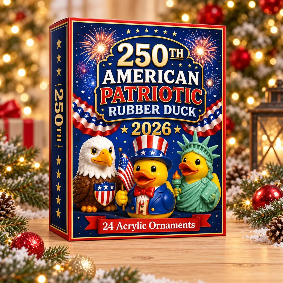 🎉🎄 Limited Edition!🔥🌟2026 American Patriotic Duck Advent Calendar - Gift for Adults Friends Patriots and Families Christmas Holiday Countdown Gift