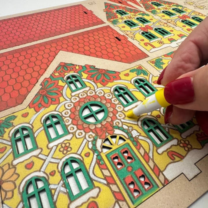 🎄12 days of painting. One village that glows.🖌️🎅