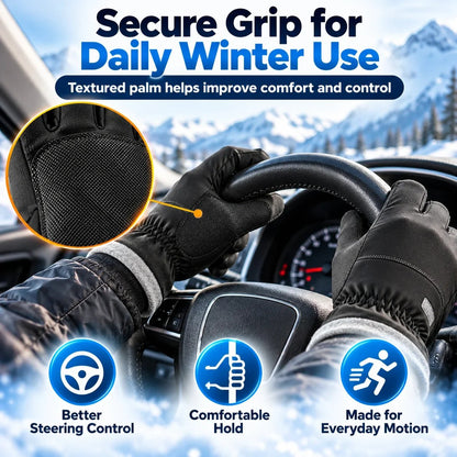 Winter Thermal Touchscreen Gloves – Water-Resistant Windproof Fleece Gloves for Driving, Skiing & Outdoor Use