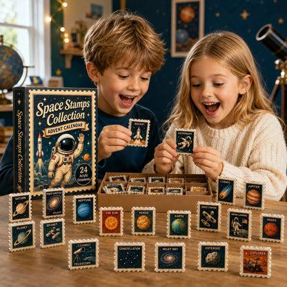 Cosmic Galaxy Advent Calendar – 24 Acrylic Space Stamp Ornaments