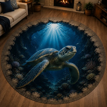 🔥😍✈️ 50% OFF🌊Ocean Portal Illusion Rug - A Realistic 3D Ocean World Beneath Your Feet