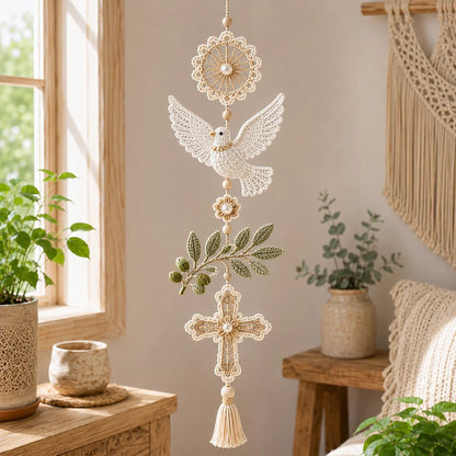 ✝️Blessed Faith Hanging Cascade – Finished Ornament or DIY Crochet Kit
