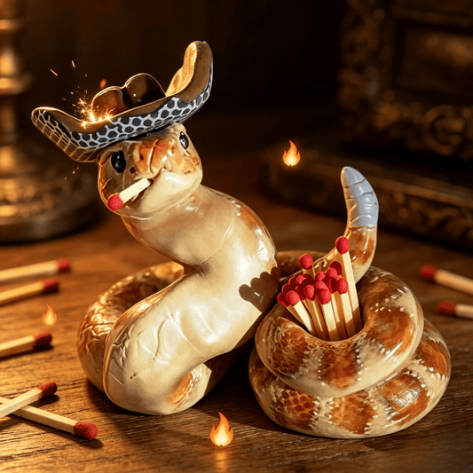 🐍 Snake Matchbox – Creative Decorative Match Holder with Artistic Design for Candles & Home Styling