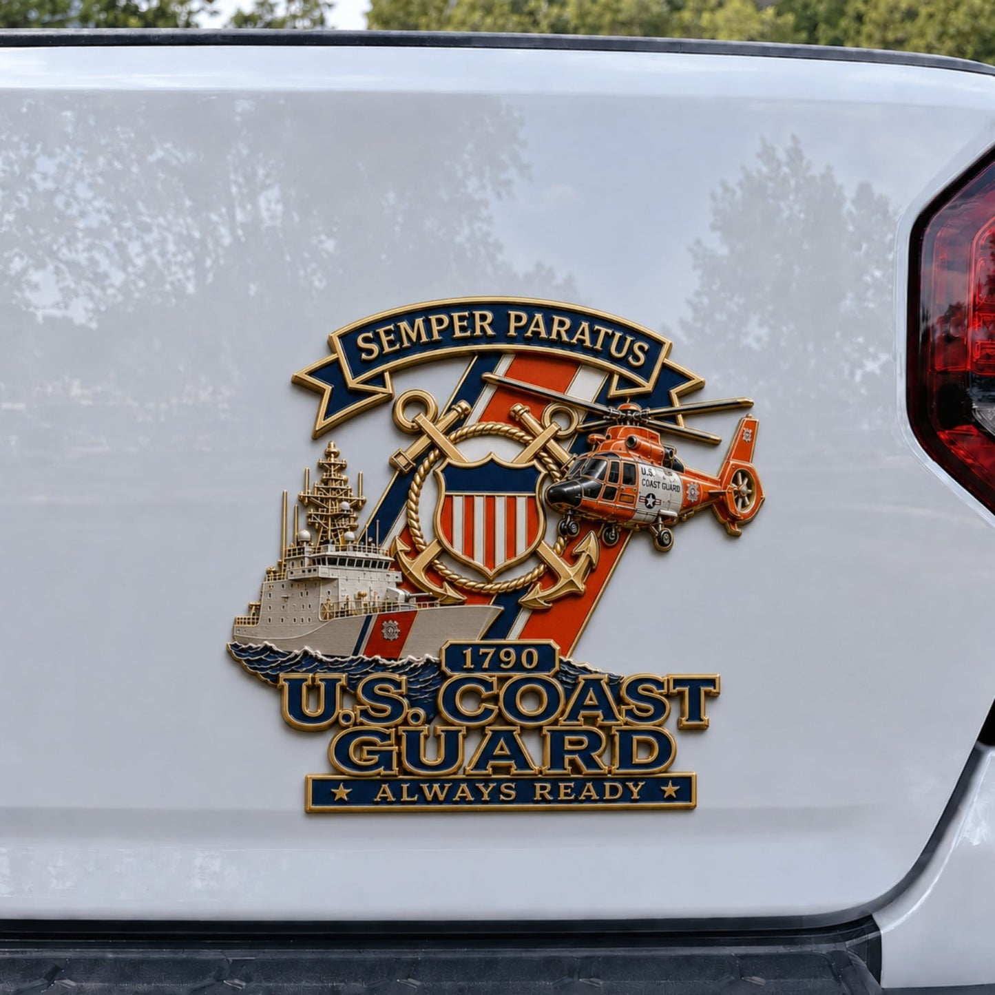 ⚓ America 250th Celebration Sale: 50% OFF! 🚁U.S. Coast Guard Career Commemorative Metal Car Emblem