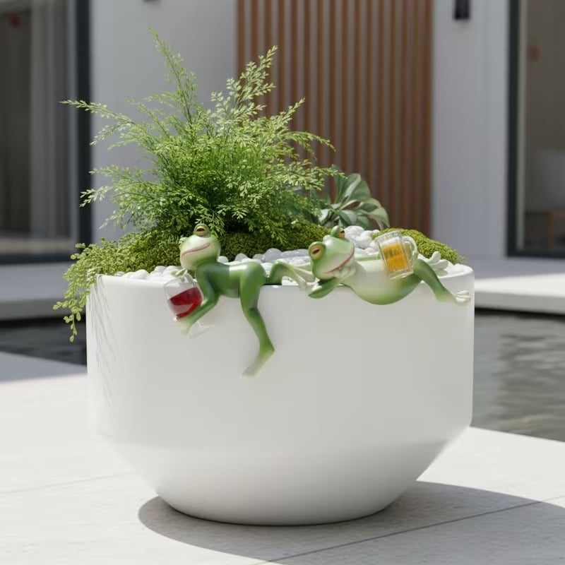 🎁🎉Only $23.99 This Week🌟🐸Garden Potted Plant Ornament: Drinking Frog🌹