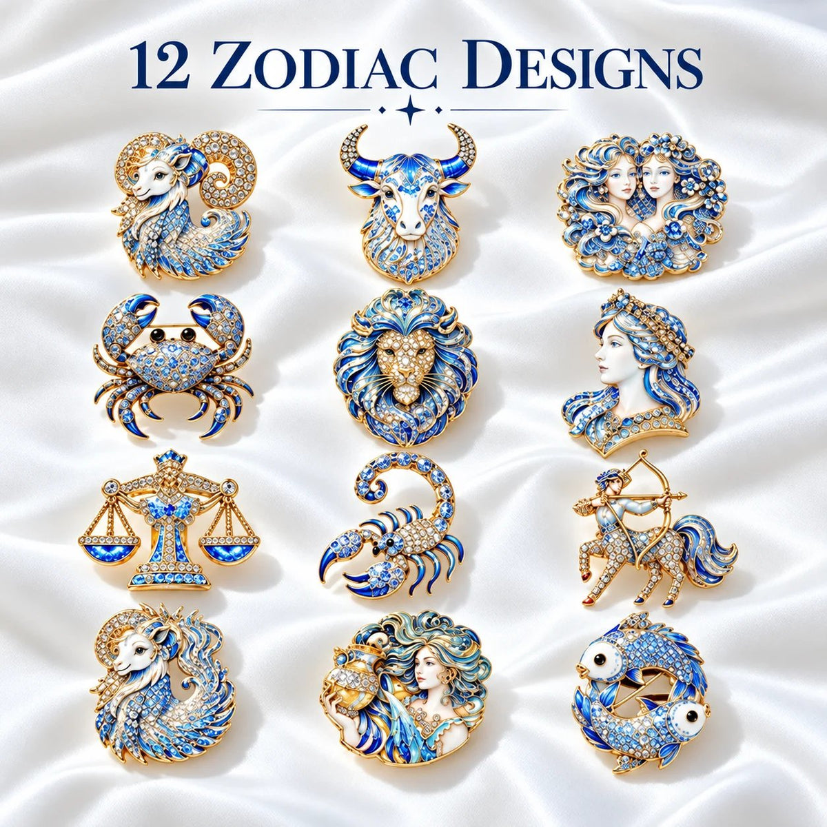 Luxury Zodiac Enamel Brooch – Turn a Simple Blazer into a Statement ✨