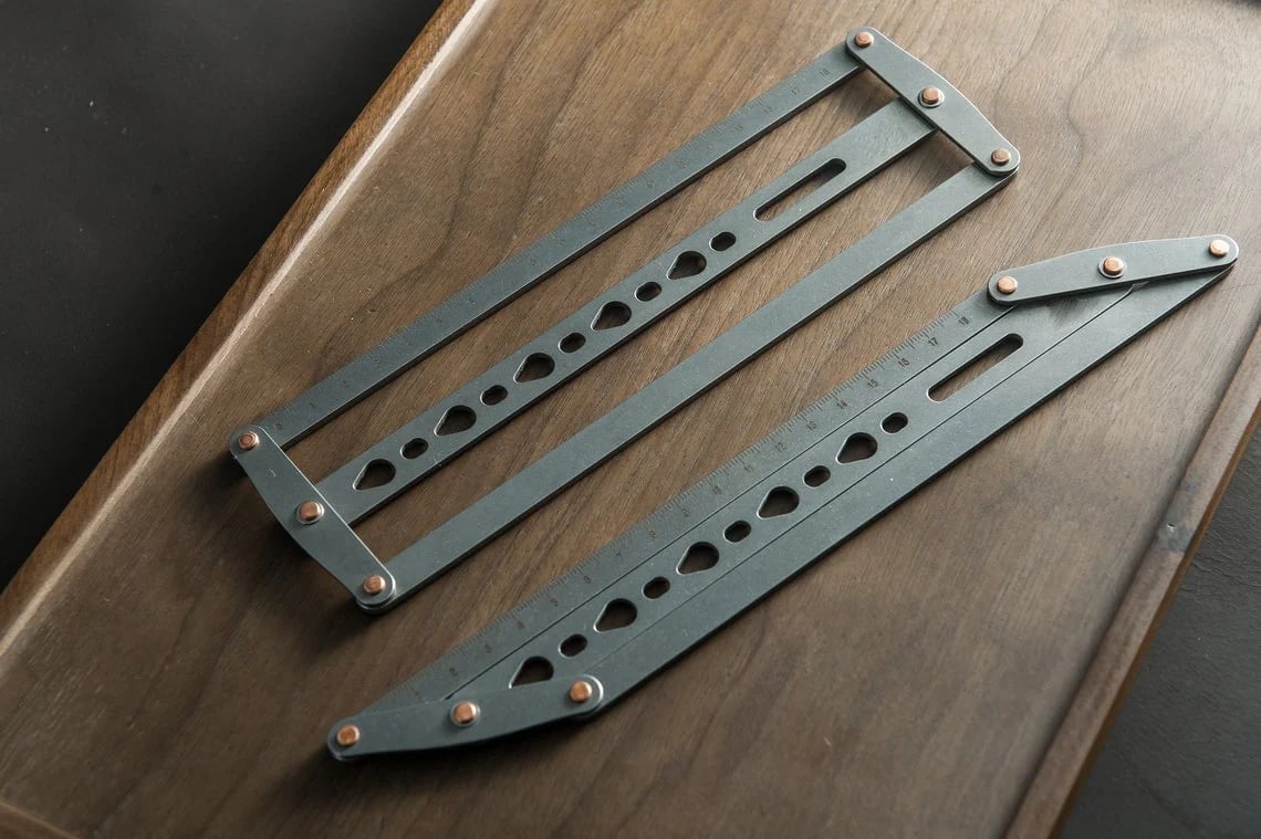✨Adjustable Leather Belt Hole Punch | Stainless Steel Ruler Tool for Belts & Straps