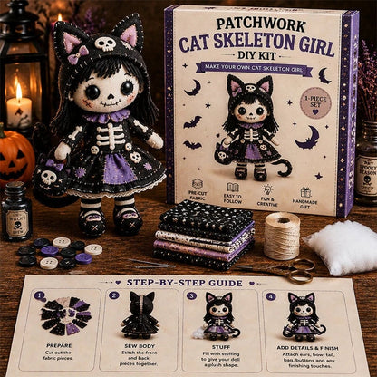 🔥HOT SALE🔥Last Day 49% OFF🎃 Patchwork Skeleton Witch Girl DIY Kit