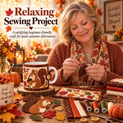 DIY Fall Mug Cozy Sewing Kit