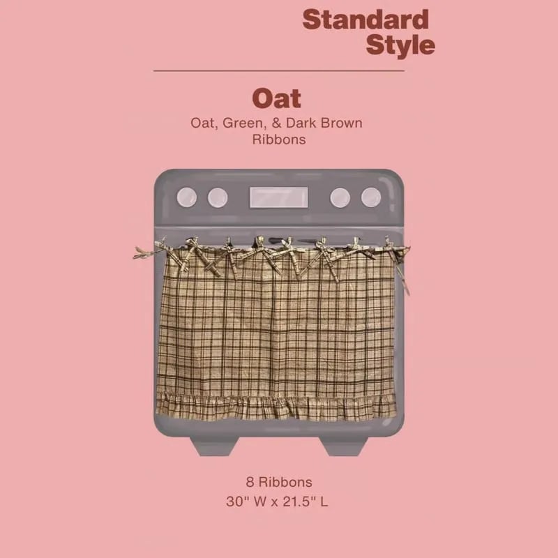 🧺 Handmade Oven Skirts | Farmhouse Kitchen Décor🔒 Heat-Resistant | 🎀 Effortless Install | ✨ Hide Clutter & Elevate Style