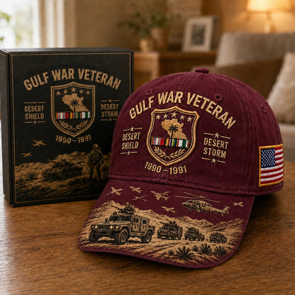 🏆Last Day Promo: 49% OFF! 🏜️ Desert Storm Veteran Commemorative Cap – Gulf War Desert Shield Veteran Hat