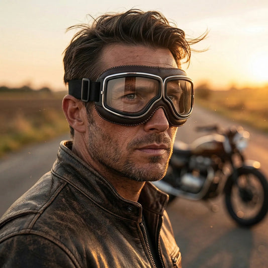 🕶️ OTG Vintage Motorcycle Goggles (Fits Over Glasses)