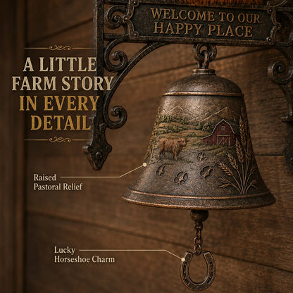 🎉🎅 2026 Christmas Gift 50% Off--🐂Highland Cow Farmhouse Welcome Bell🔔