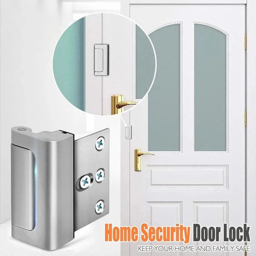 🔒Home Security Door Lock, Childproof Reinforcement Door Lock, Anti‑Intrusion Safety Door Latch for Bedroom Apartment
