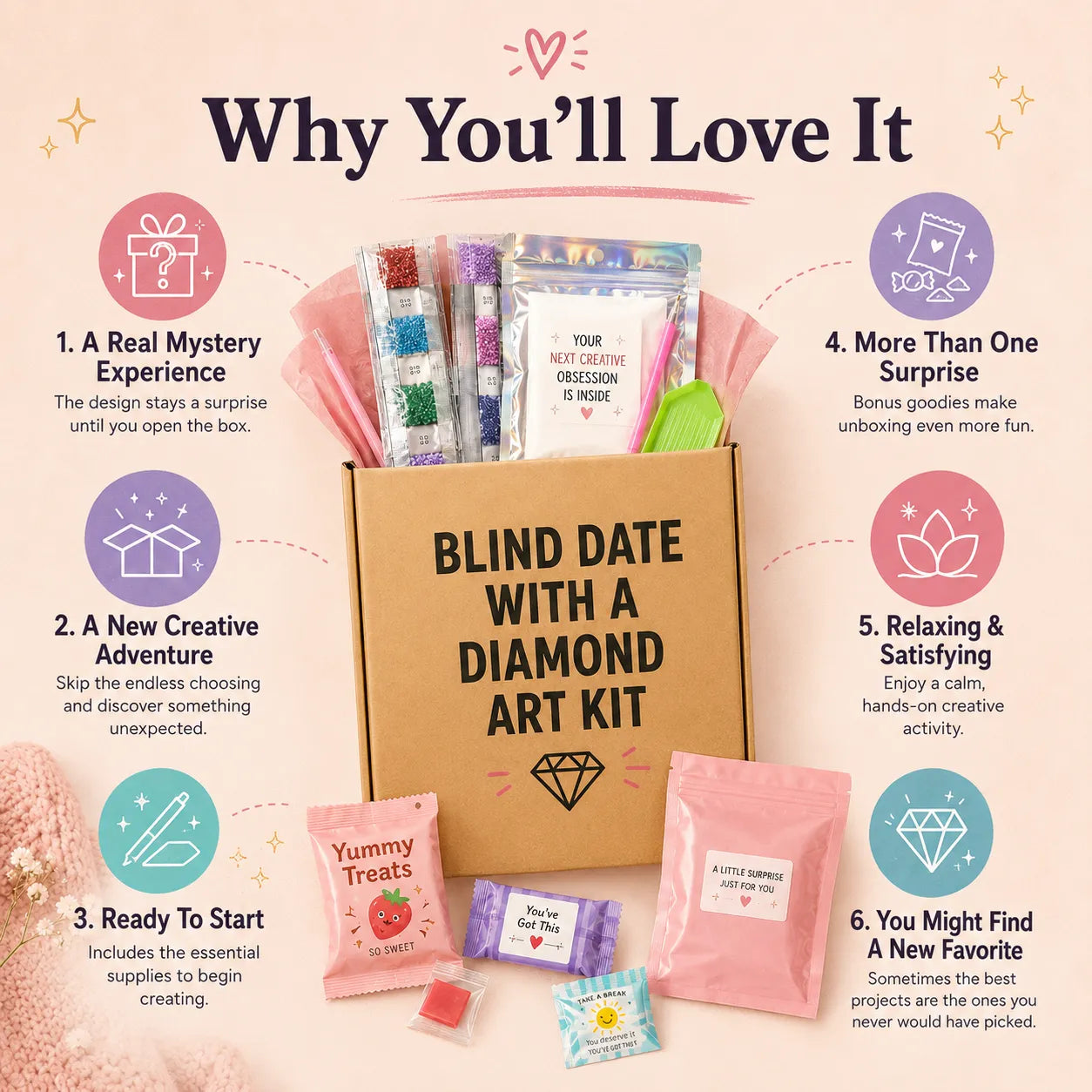 🔥LAST DAY 50% OFF - 💎 Blind Date With A Diamond Art Kit – A Creative Mystery Waiting To Be Revealed