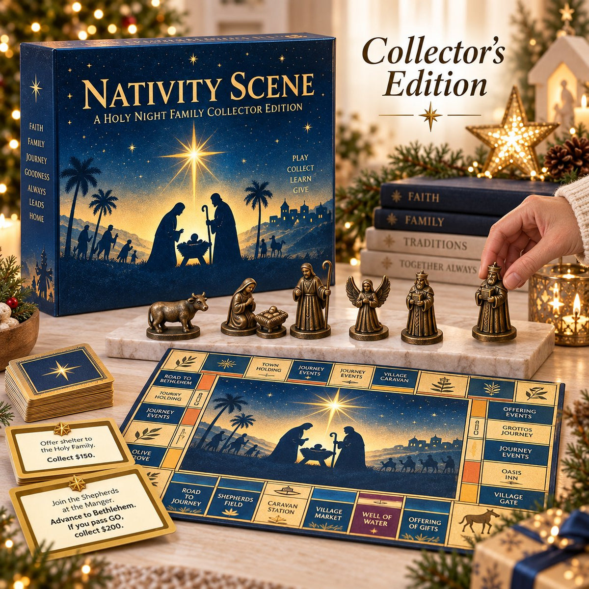🌟 Nativity-Themed Family Board Game – Christmas Story Edition