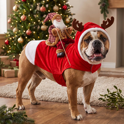 ⭐️🎅 SantaRider™ Christmas Dog Costume-Turn Your Dog Into Santa’s Funniest Christmas Ride! 🐶🎄