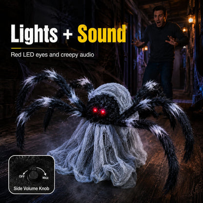 🕷 30 in LED Jumping Spider Animatronic 🕸