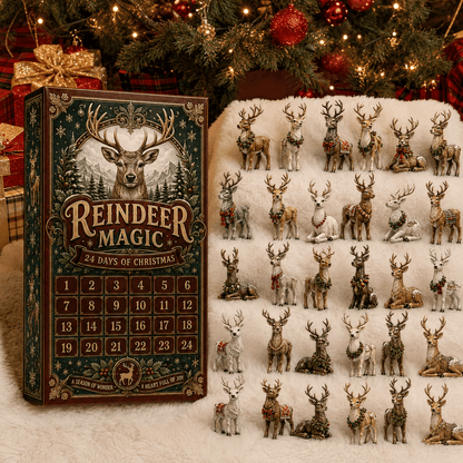 Reindeer Magic Advent Calendar – 24 Collectible Miniature Figurines