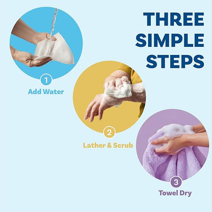 🎉✨Disposable Rinse Free Bathing Wipes - 25 Pack - All-in-1 Single Use Shower Wipes, Simply Dampen, Lather, and Dry Without Shampoo or Rinsing💧