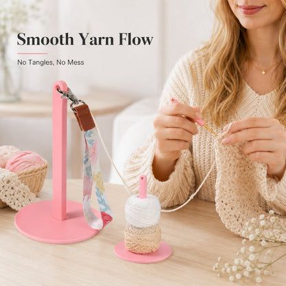 🧶 Yarn Holder Set for Crochet Lovers – Craft Anywhere Without Tangles🎉