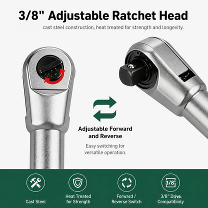 Compact Cordless Electric Ratchet Tool with LED Light | Rechargeable Handheld Power Driver for Automotive Repairs & DIY Projects