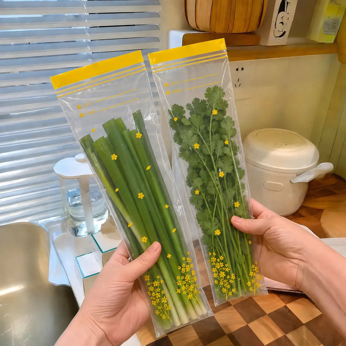 15PCS double-seal reusable produce storage pouches – product image 10